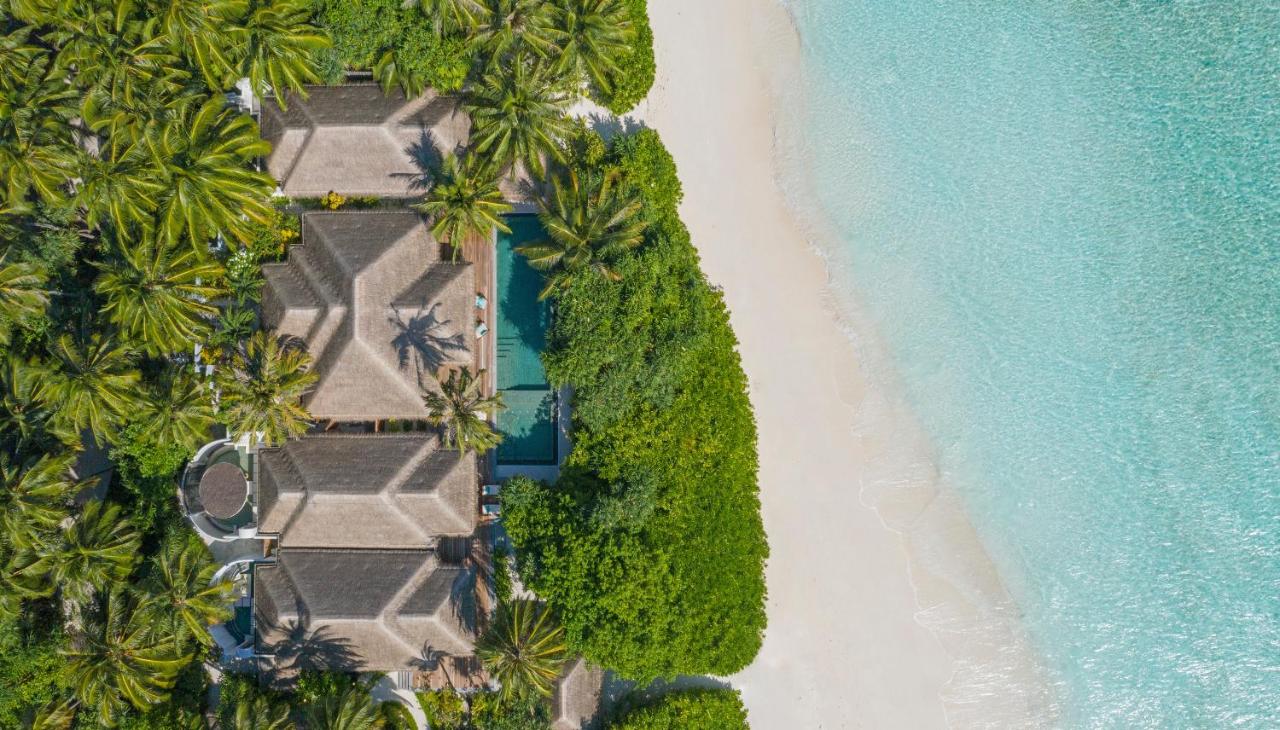 Anantara Kihavah Maldives Villas - vista aérea, vilas luxuosas no resort de luxo nas Ilhas Maldivas