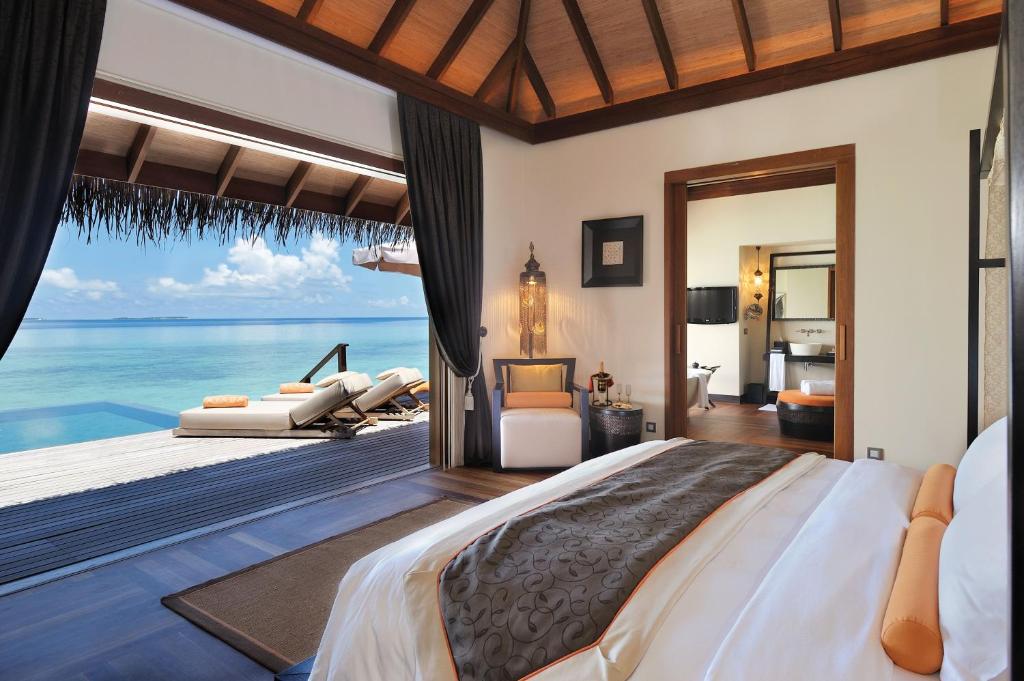 Ayada Maldives - luxuoso, vista para o mar no resort de luxo nas Ilhas Maldivas