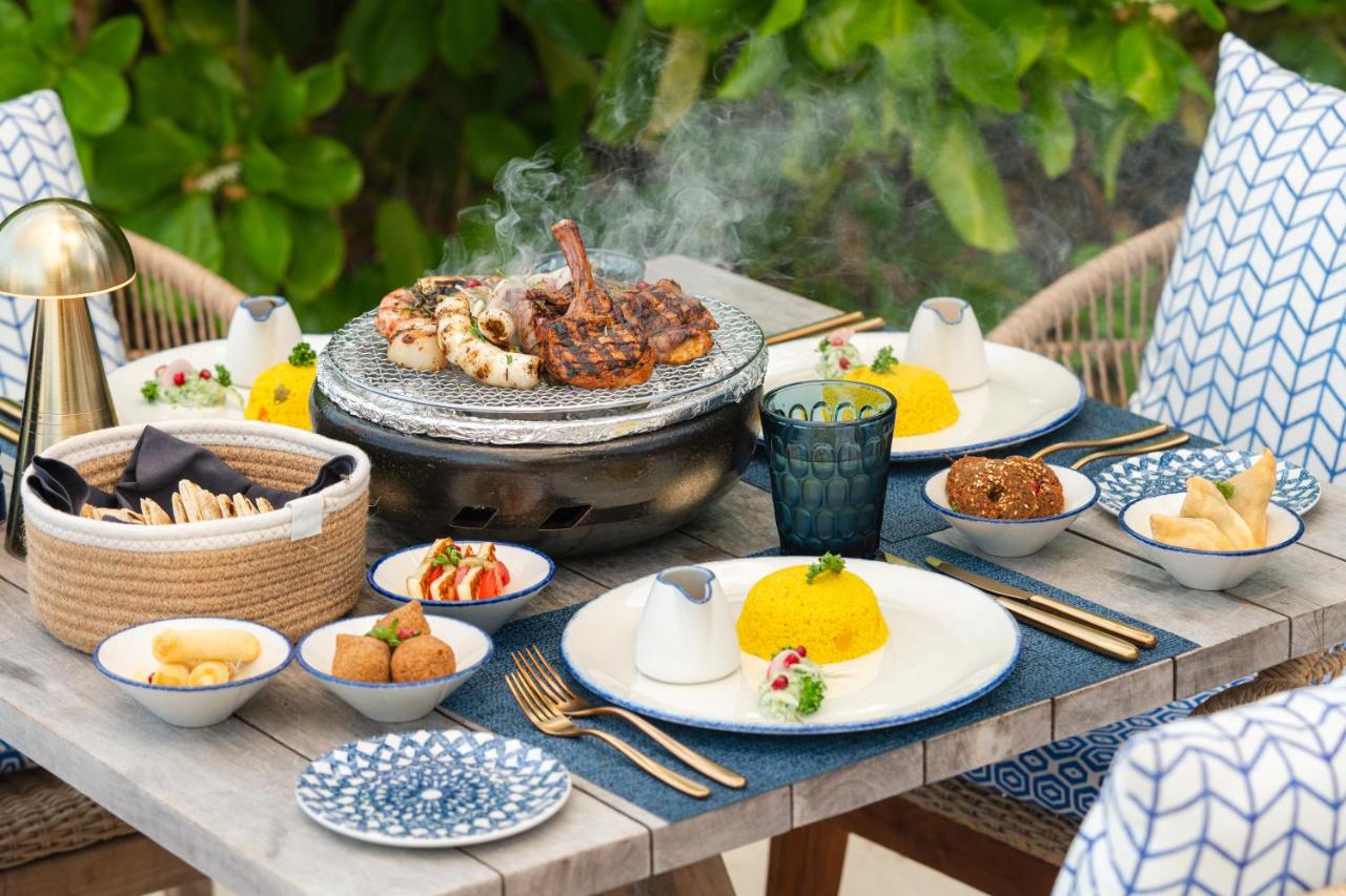 Finolhu Baa Atoll Maldives - gourmet, frutos do mar grelhados no resort de luxo nas Ilhas Maldivas