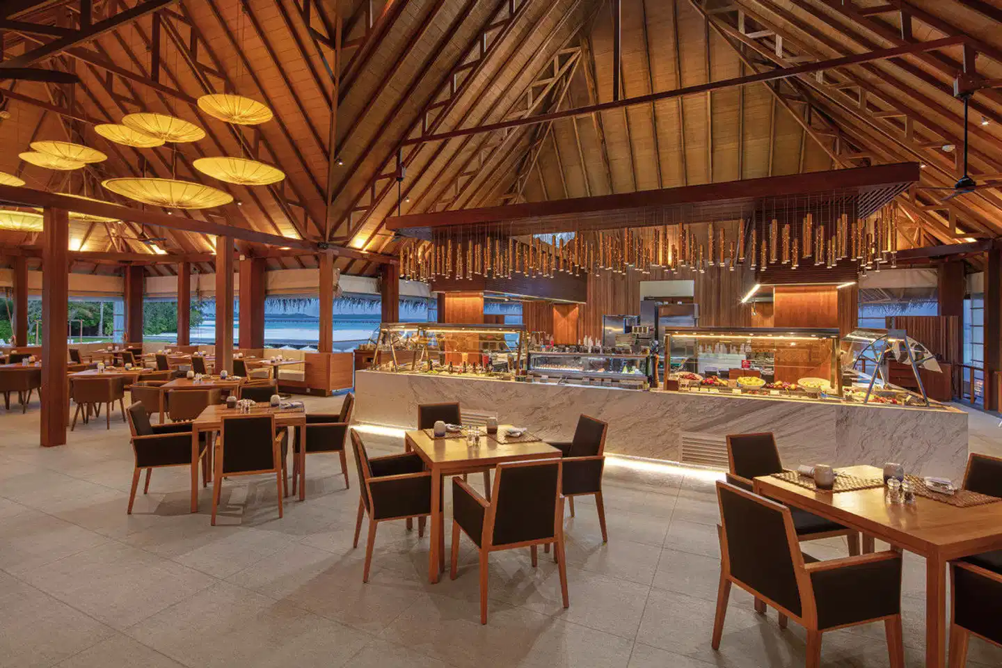 Heritance Aarah Maldives - gourmet, buffet no resort de luxo nas Ilhas Maldivas
