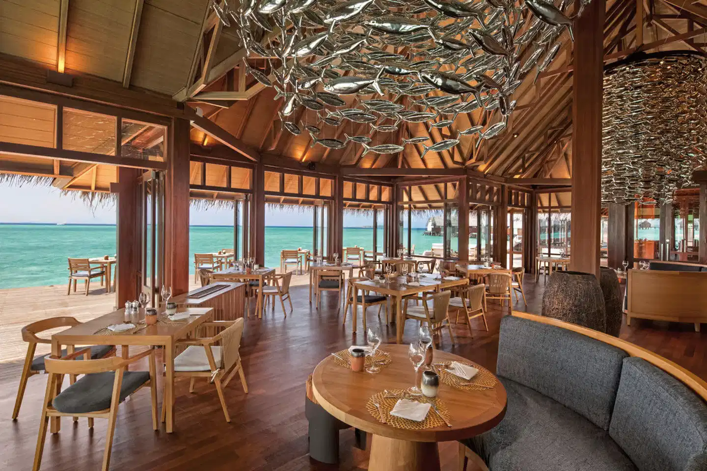 Heritance Aarah Maldives - sobre a água, vistas panorâmicas no resort de luxo nas Ilhas Maldivas