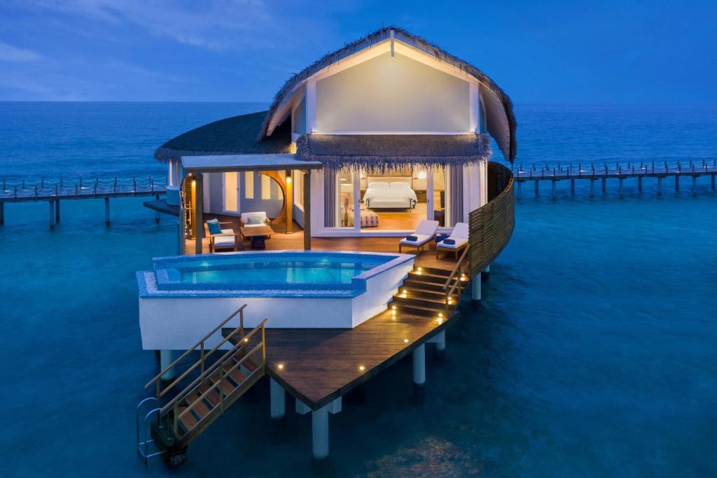 JW Marriott Maldives - luxuoso, piscina privativa no resort de luxo nas Ilhas Maldivas