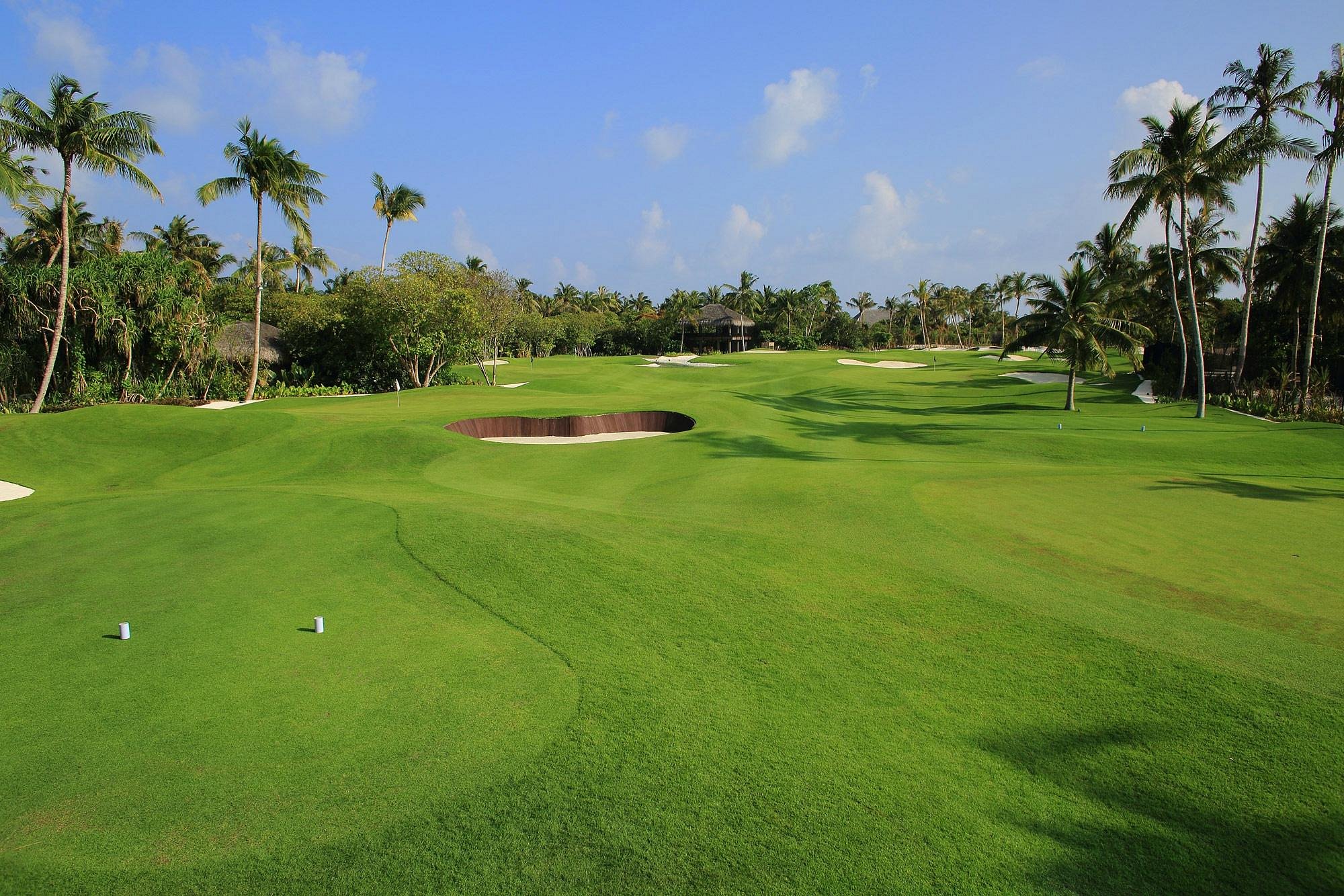 Velaa Private Islands - campo de golfe, tropical no resort de luxo nas Ilhas Maldivas